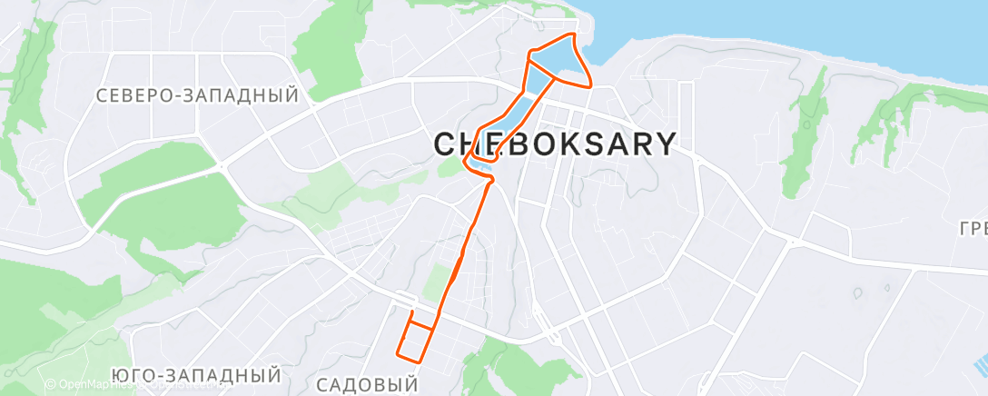 Map of the activity, Дневной забег