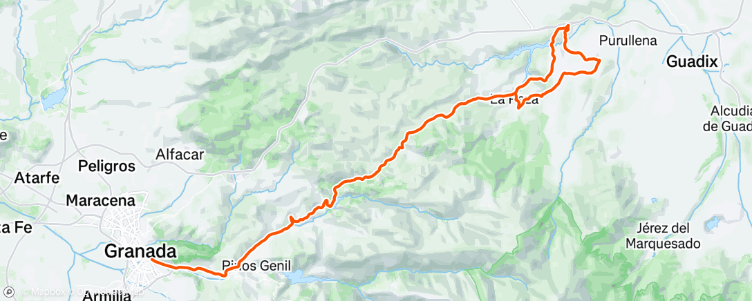 Map of the activity, Bicicleta por la mañana