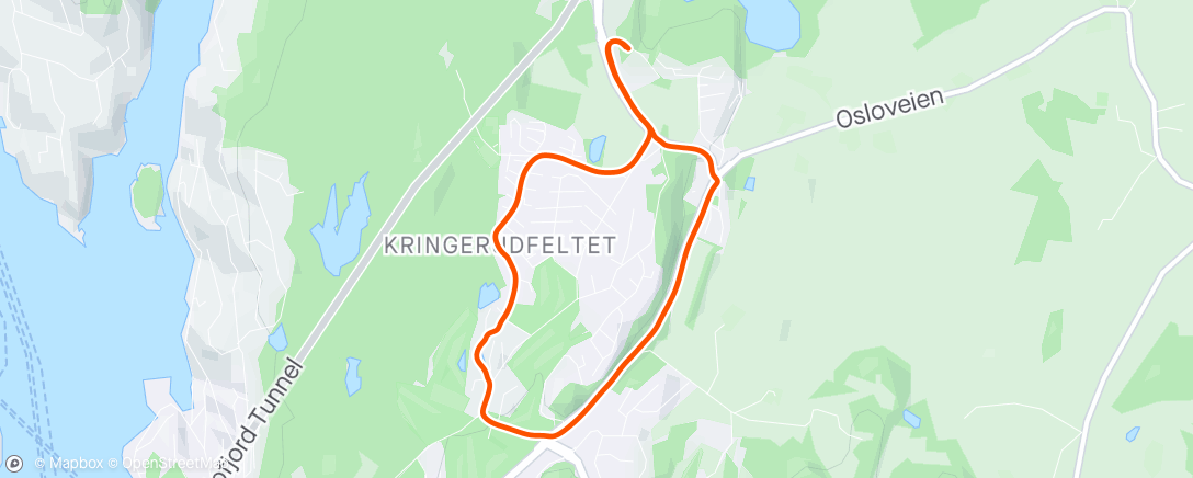 Map of the activity, Pappaperm gym med Thomas