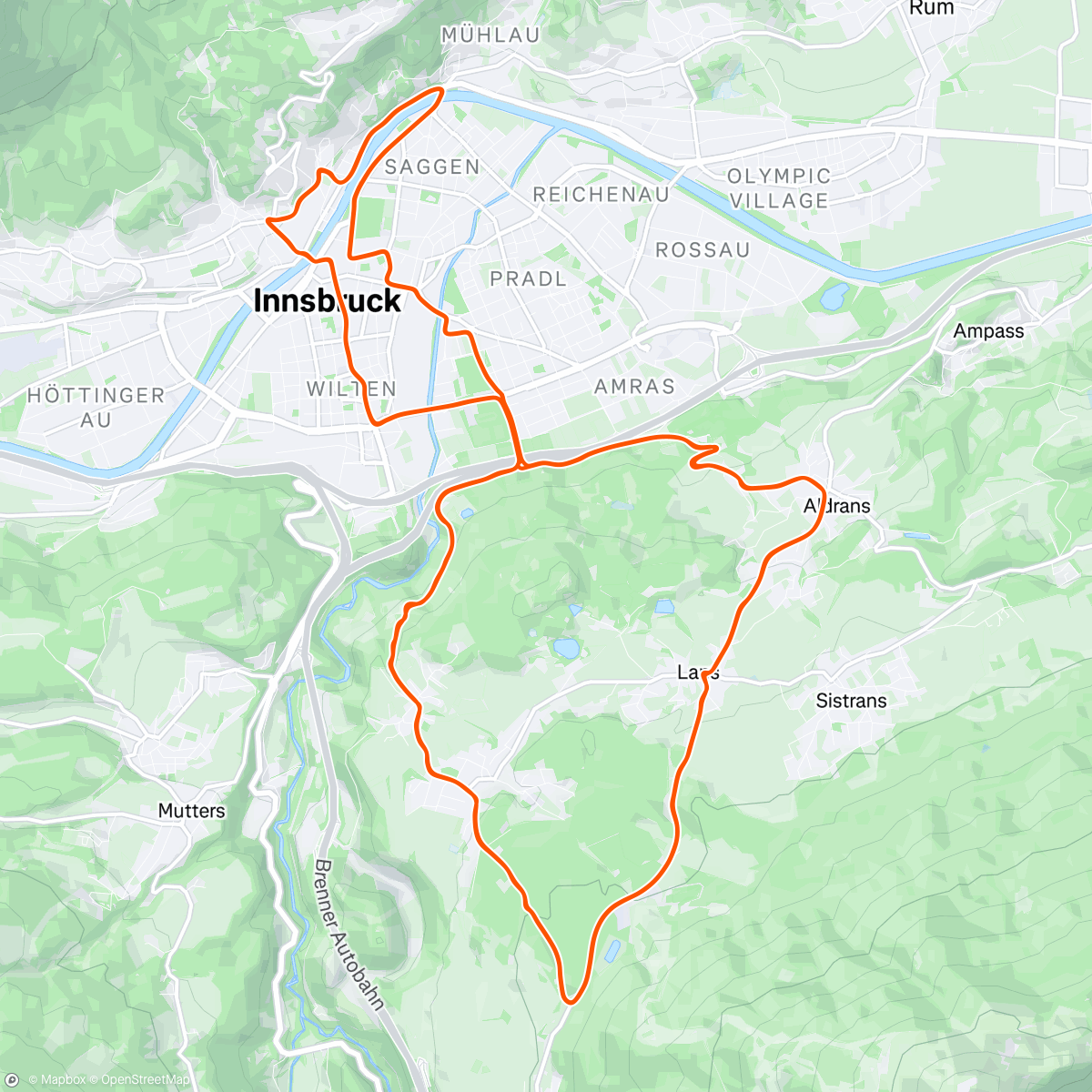 Map of the activity, Innsbruck Achterbahn 🎢