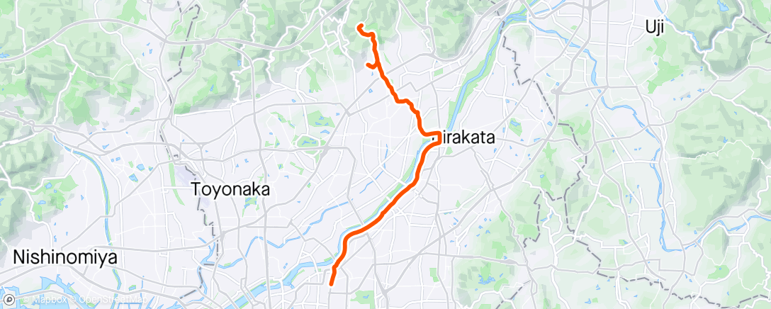 Map of the activity, commuting to work ride