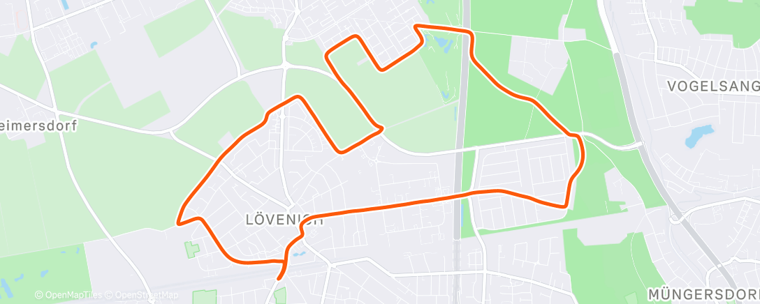 Map of the activity, Abendlauf