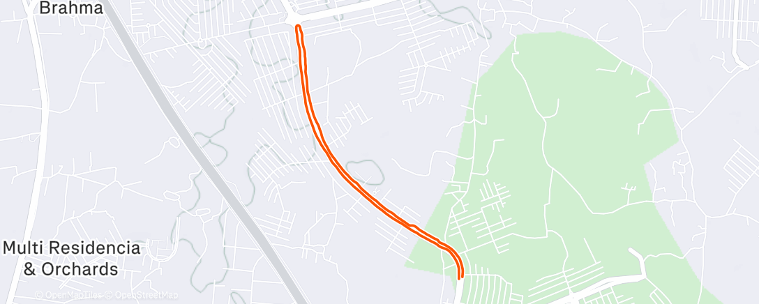 Map of the activity, Evening Walk