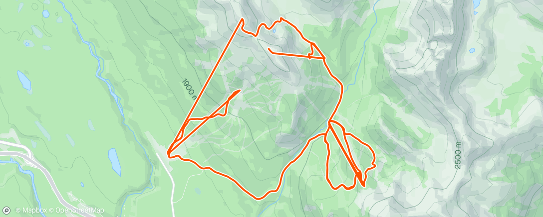 Map of the activity, Lake Louise (watch died, 20865 elevation)