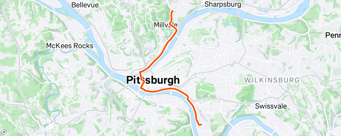 Map of the activity, Afternoon Ride