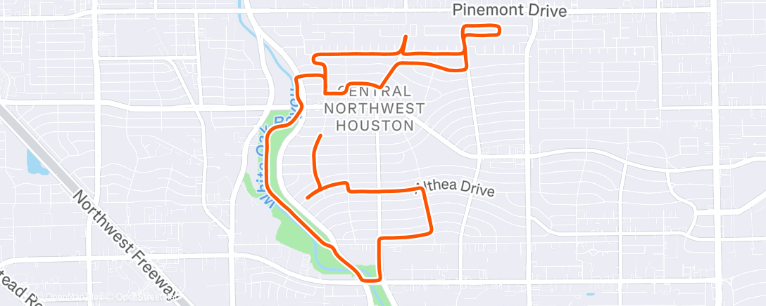 Map of the activity, Morning Run