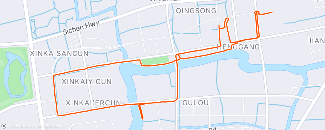 Map of the activity, 午后跑步