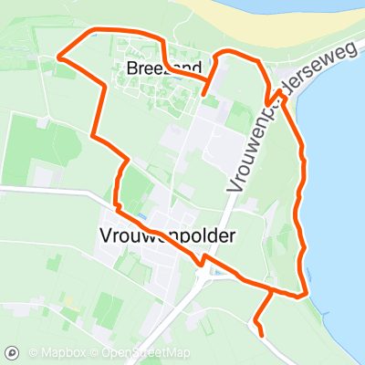 6,5K wandeling 1 vrouwepolder | 6.4 km Walking Route on Strava