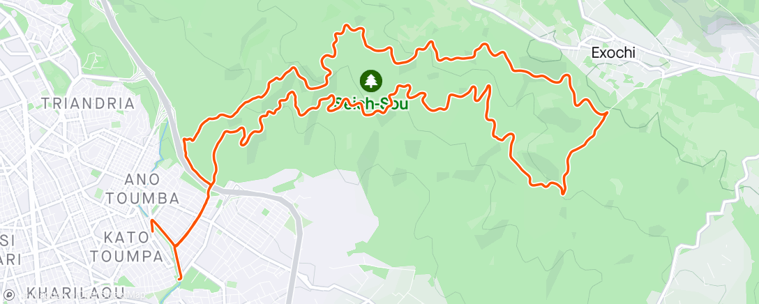 Map of the activity, Morning Mountain Bike Ride - Seichsou