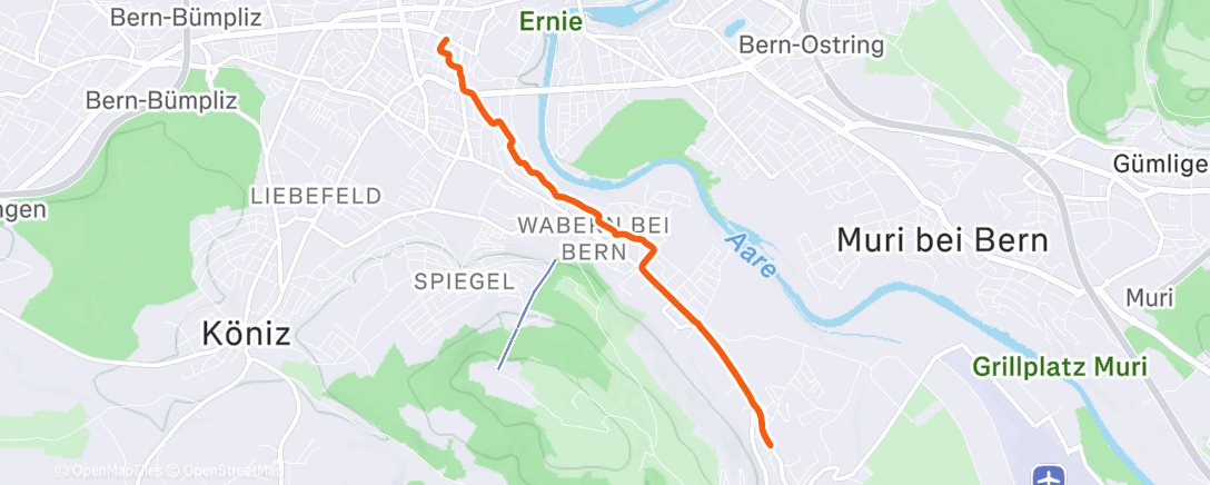 Карта физической активности (Lauf am Morgen)