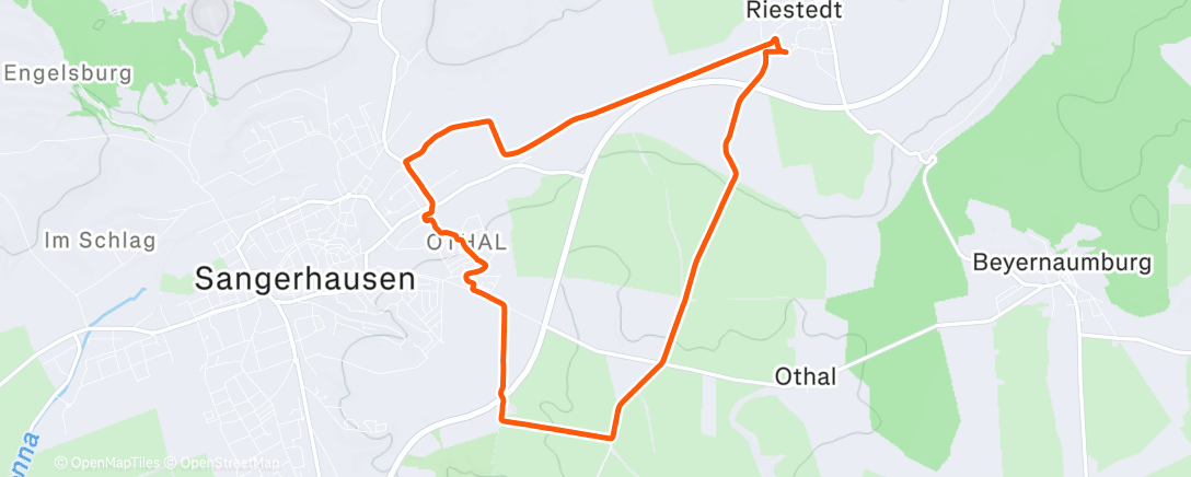 Map of the activity, Mittagslauf