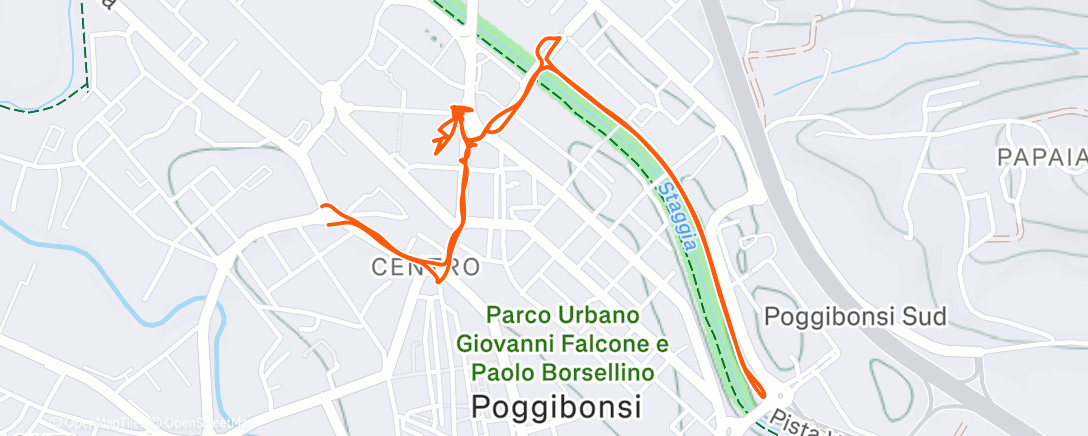 Map of the activity, Camminata mattutina