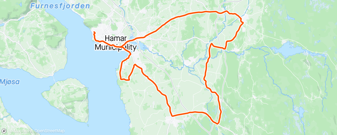 Map of the activity, Lunch ride☁️