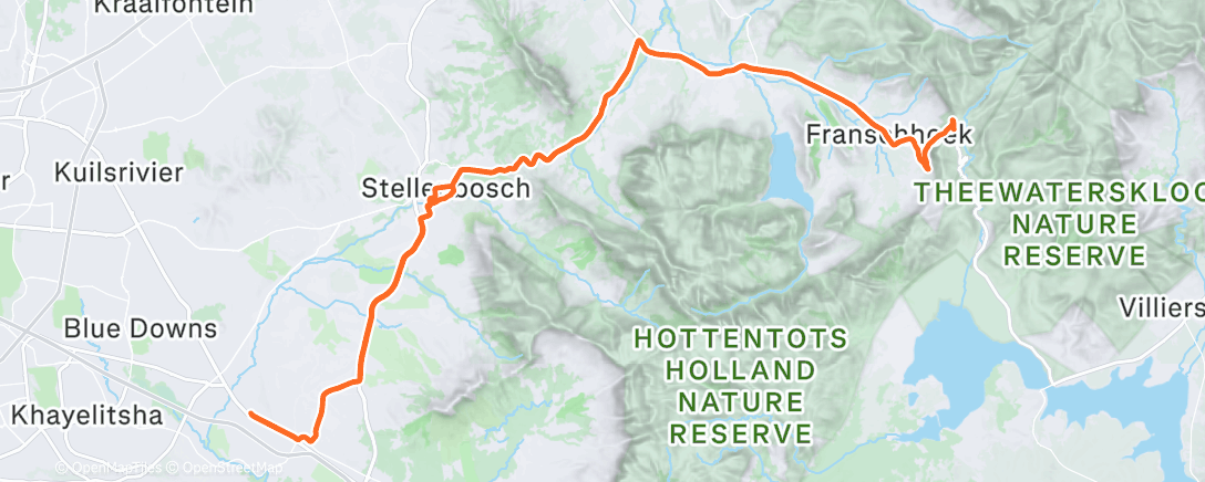 Map of the activity, Morning Ride