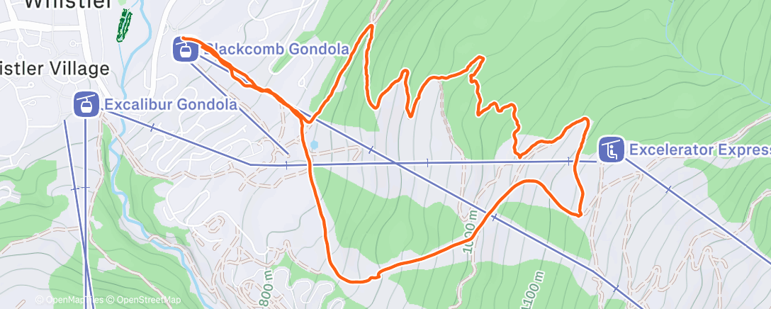 Map of the activity, First dawn patrol of the season ( w Mt Waddington crew)