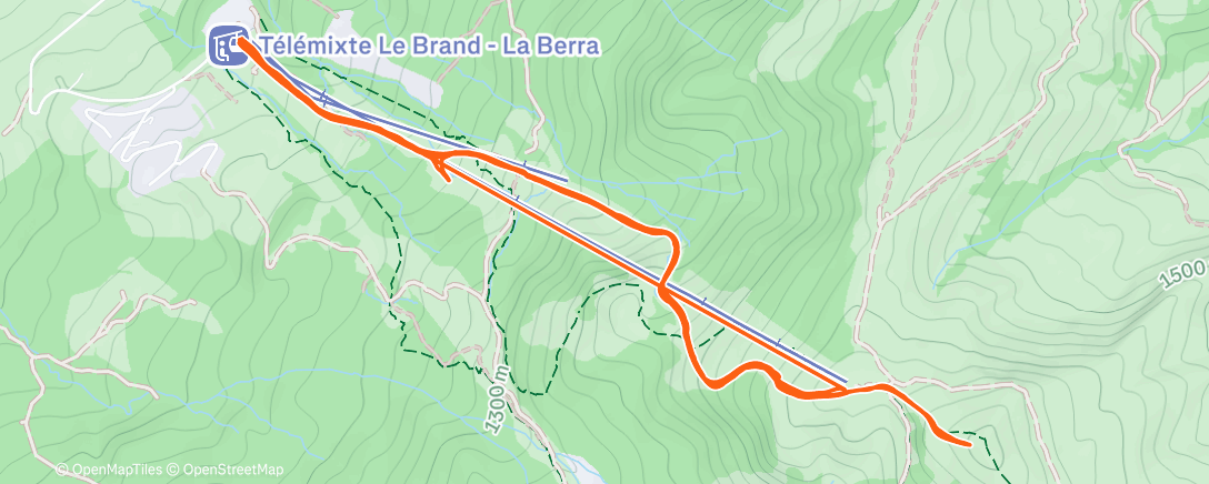 Map of the activity, Skimo