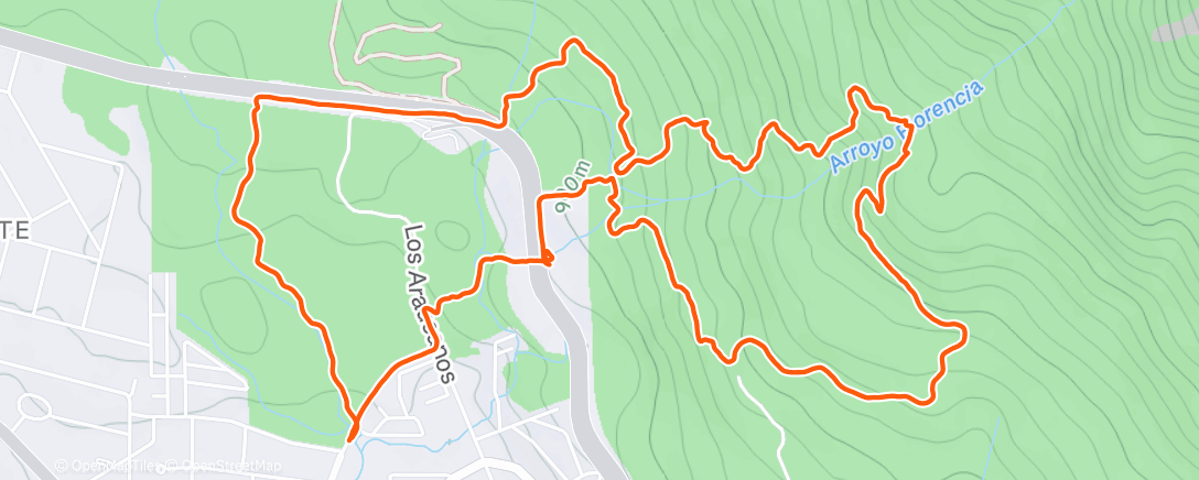 Карта физической активности (Evening Trail Run)