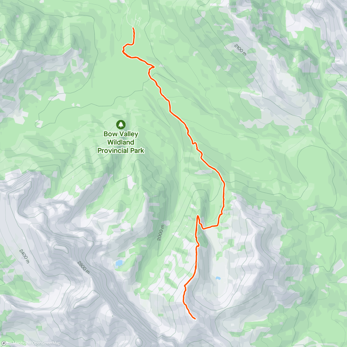 Mapa de la actividad, Mount Allan 🙏