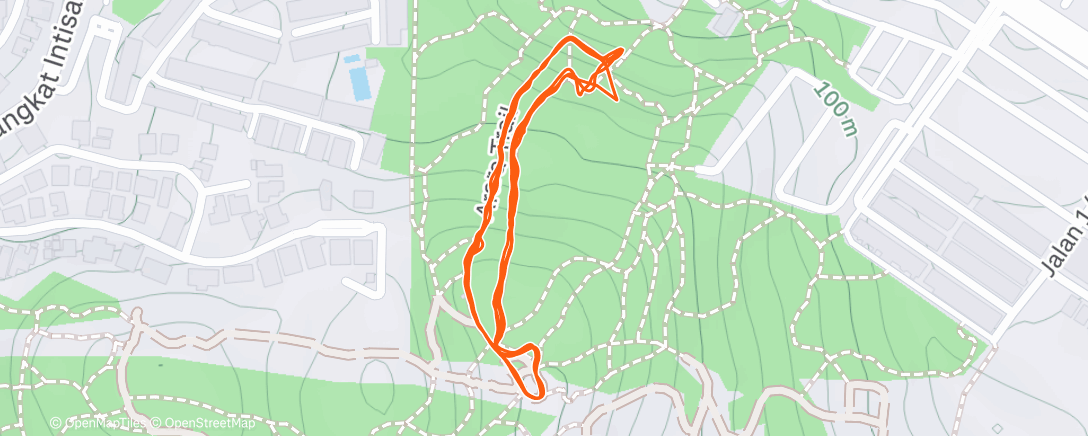 Map of the activity, Morning Hike