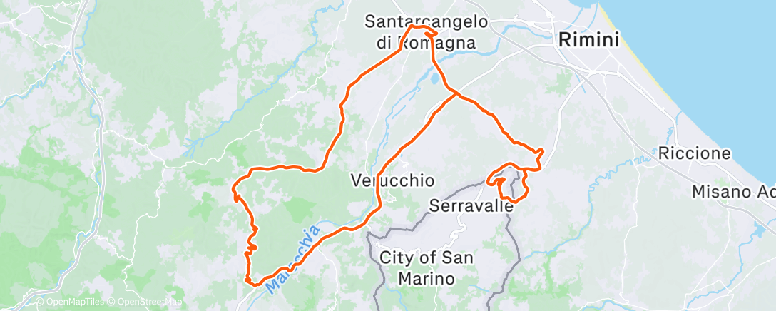 Map of the activity, Morning Ride
