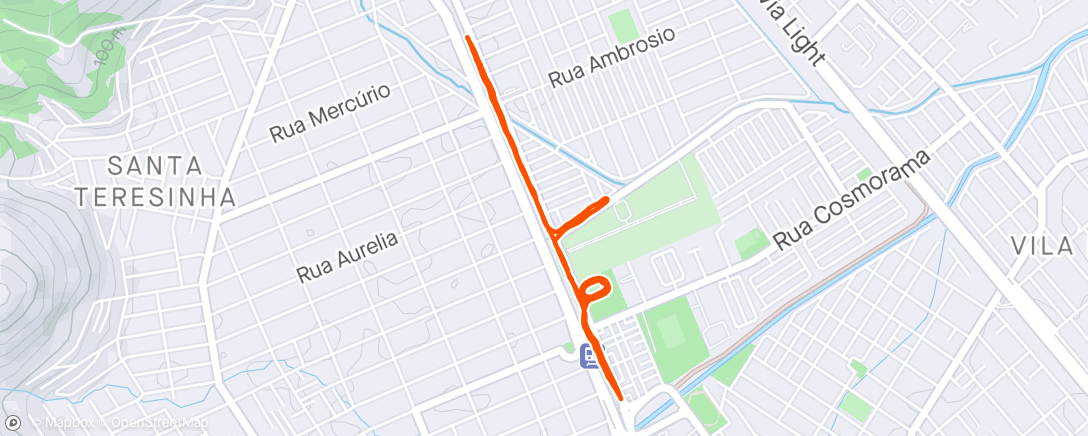 Map of the activity, Treino de quarta-feira