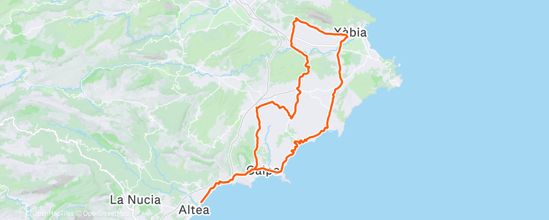 Map of the activity, Pedalata dell'ora di pranzo