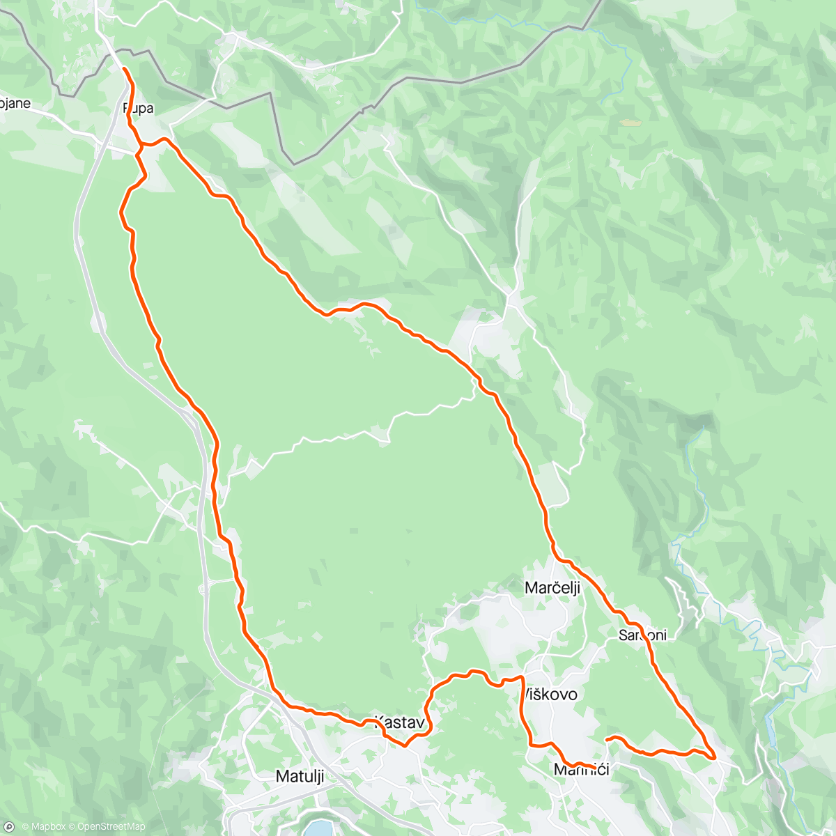 Map of the activity, Road block