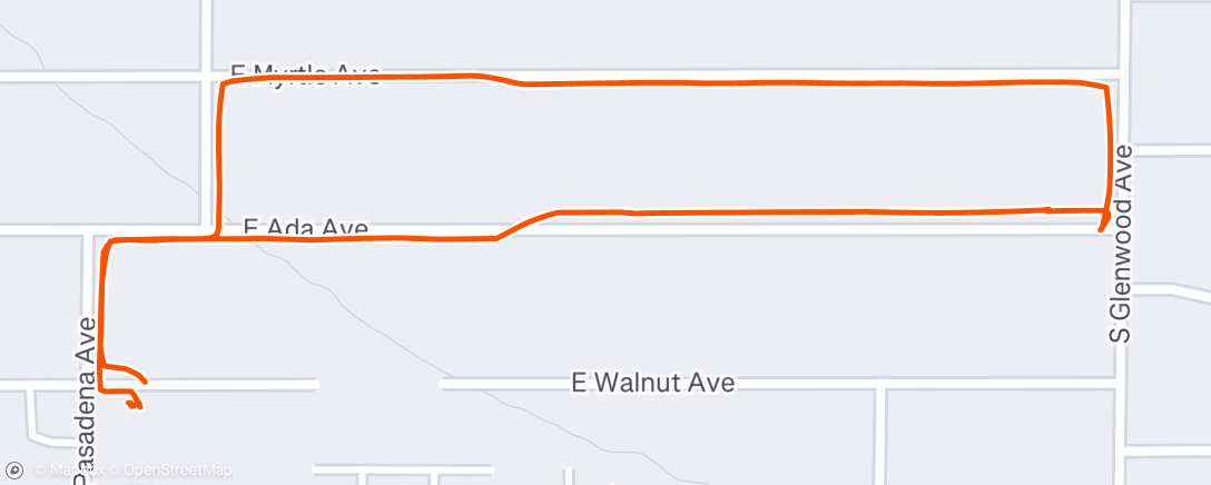 Map of the activity, Afternoon Walk
