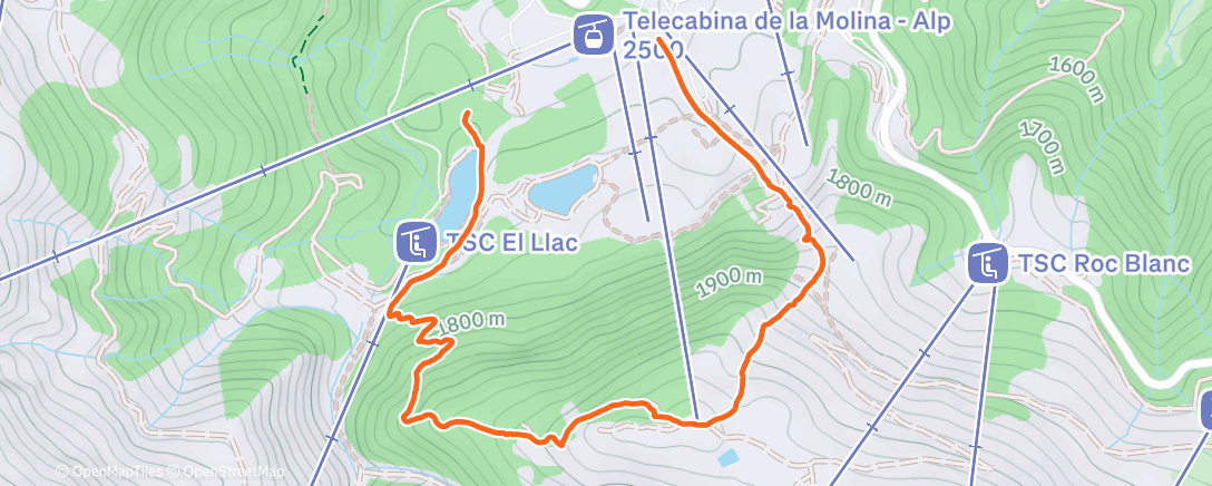 Map of the activity, Morning Backcountry Ski