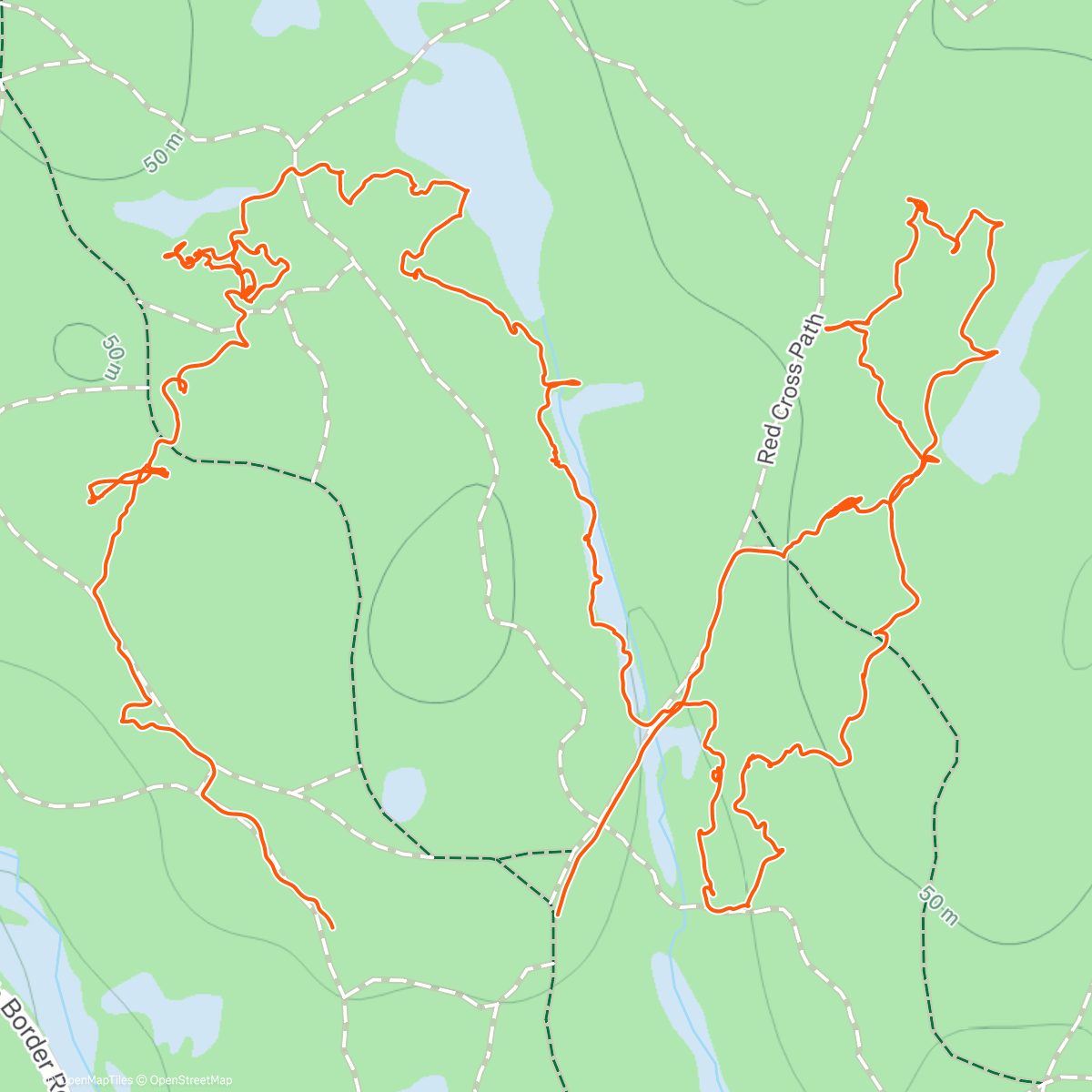 Map of the activity, Dog hike