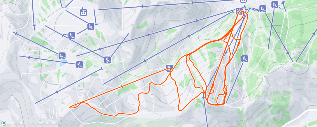 Mapa da atividade, Slopes - A morning skiing at Palisades