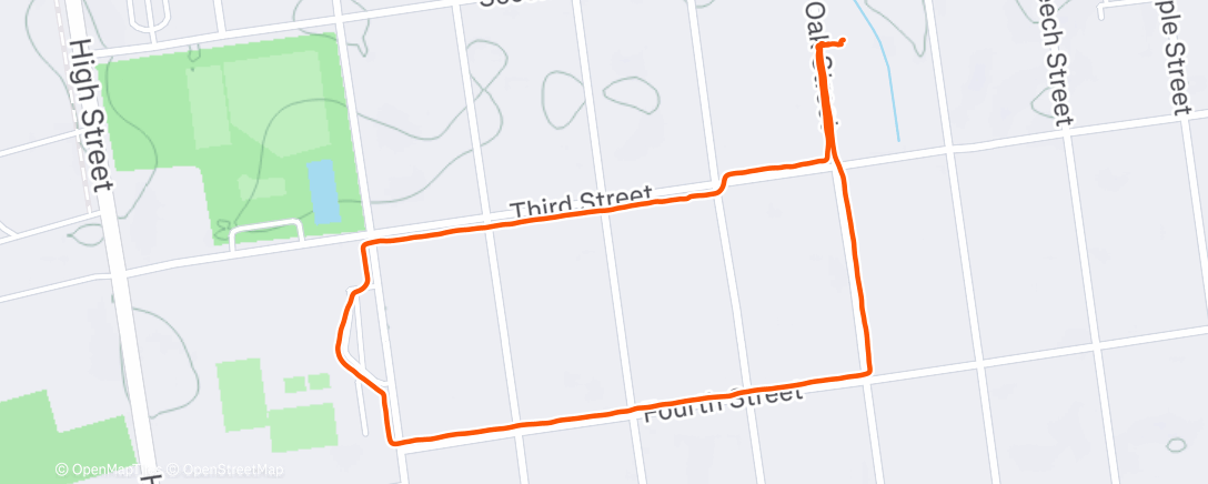 Map of the activity, Morning Walk