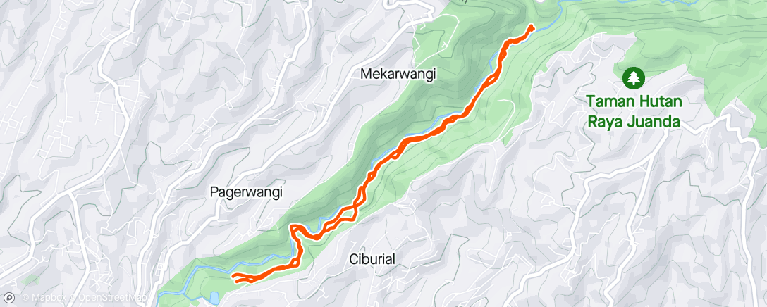 Map of the activity, Curug omas