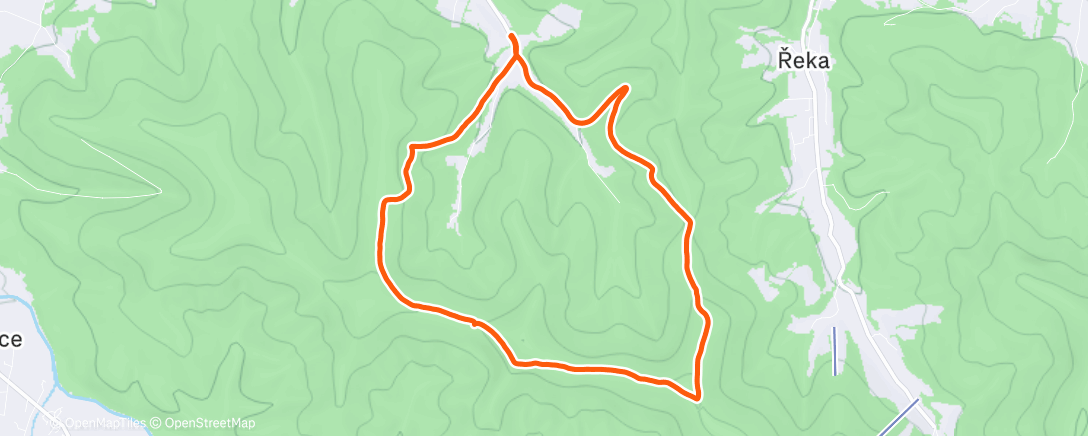 Map of the activity, Lunch Hike