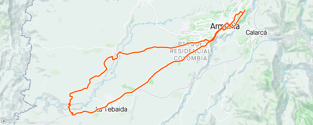 Mapa da atividade, Cranks - av centenario- glorieta home center- av 19 - tebaida- basurero tebaida- túnel de single -Sanjose  - sendero bonsai-Armenia