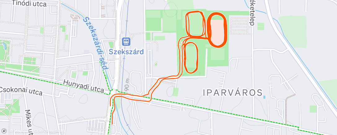 Map of the activity, Morning Run