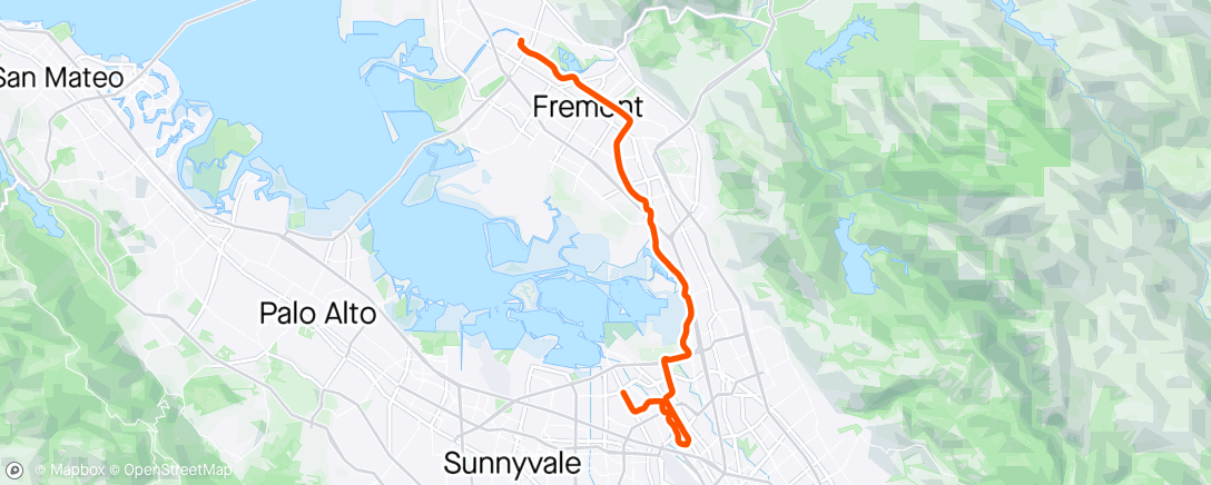 Kaart van de activiteit “Thursday Commute”