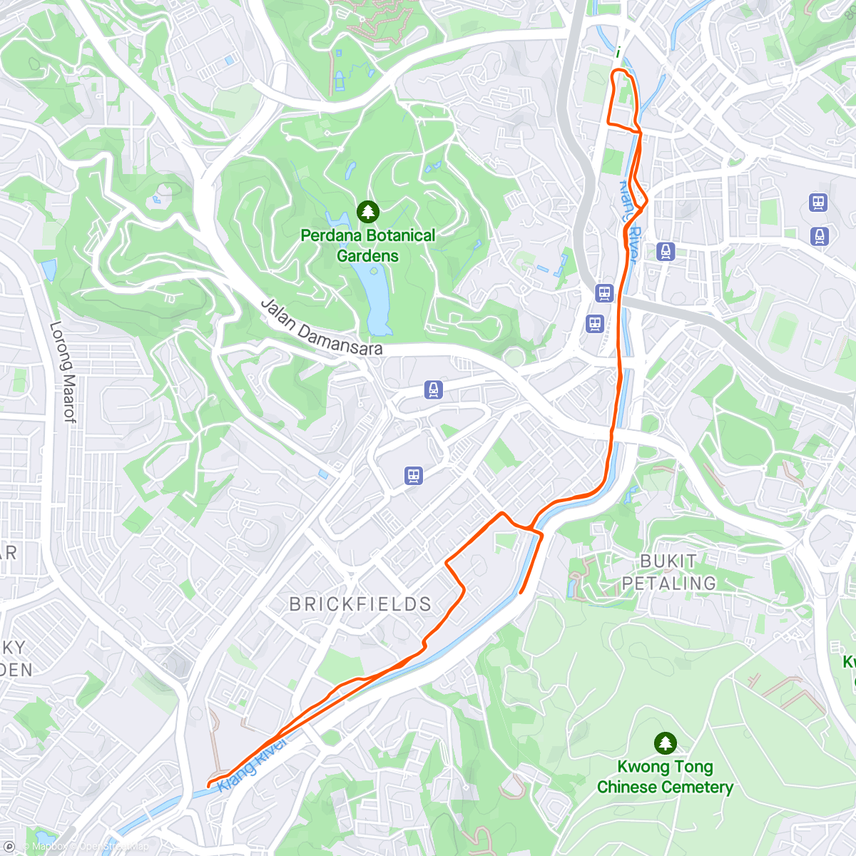 Map of the activity, River of Life Run
