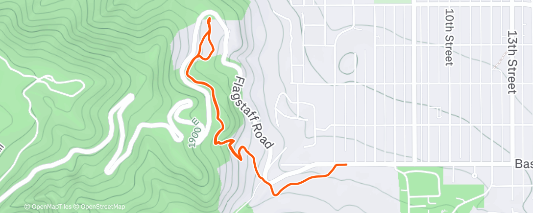 Map of the activity, Boulder Star Xmas Eve Hike