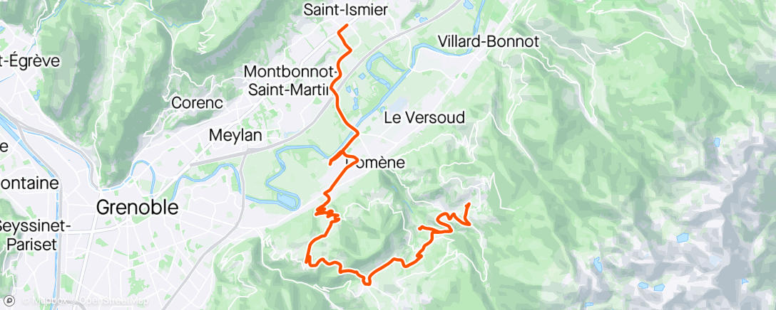 Map of the activity, Balcons de Belledonne partie 1
