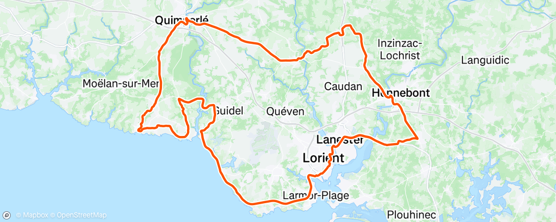 Map of the activity, Morning Ride jet lag