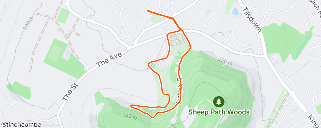 Map of the activity, Afternoon Walk