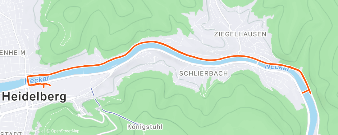 Map of the activity, Mittagslauf
