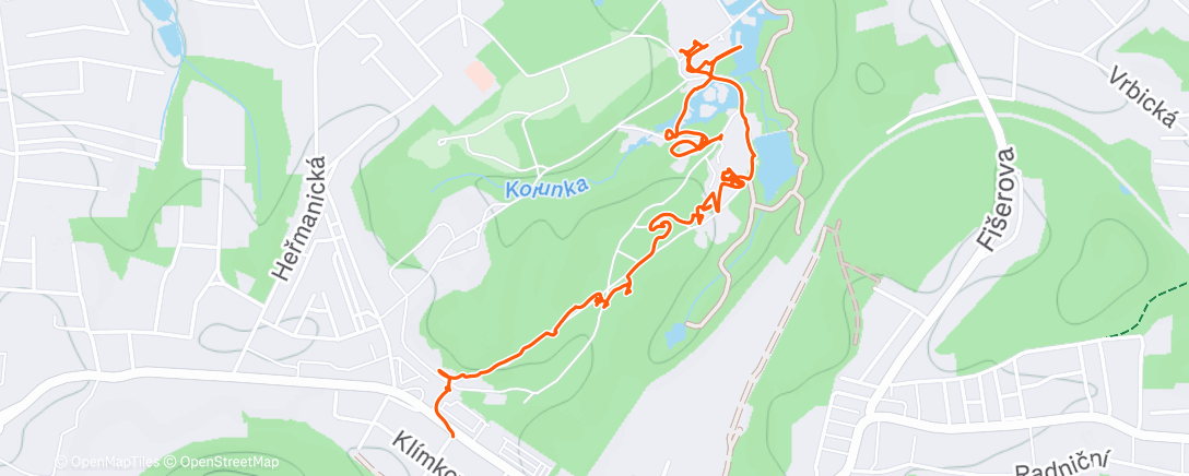 Map of the activity, Morning Hike