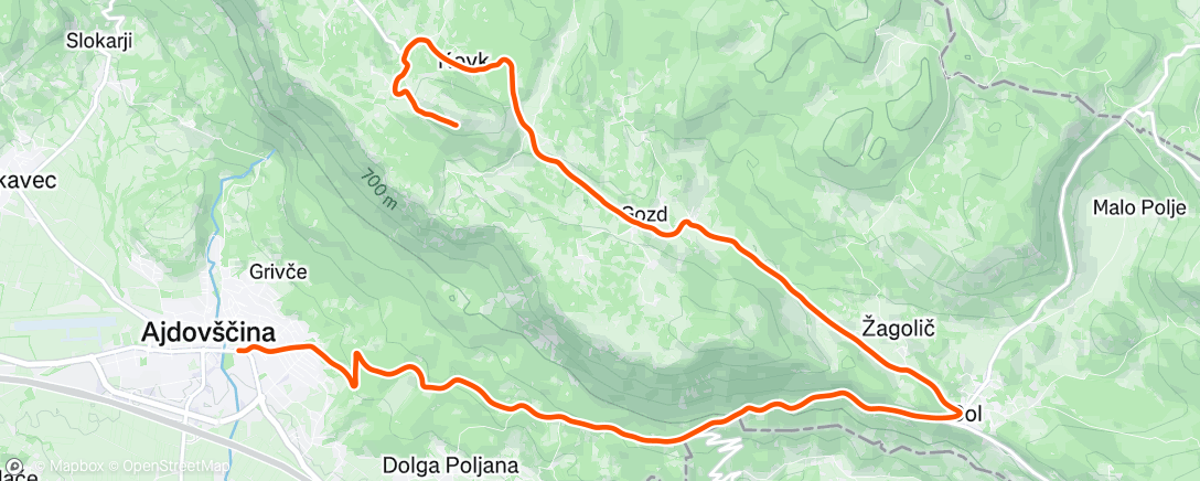 Map of the activity, Freewheeling to the prize giving!