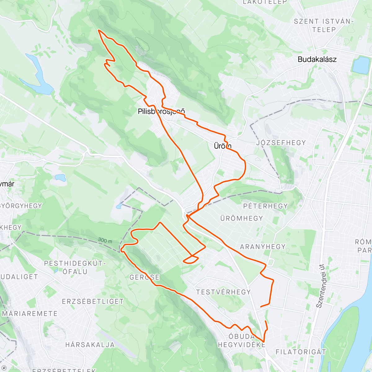 Map of the activity, Budapest roundtrip