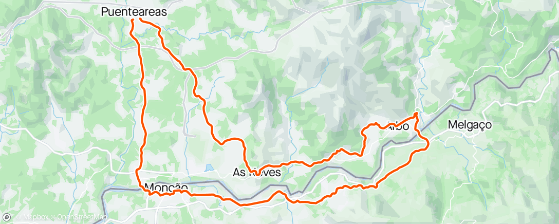 Mapa de la actividad (Bicicleta por la tarde)