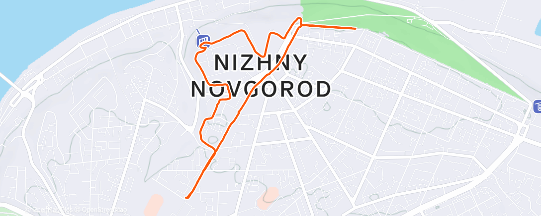 Map of the activity, Утренний забег