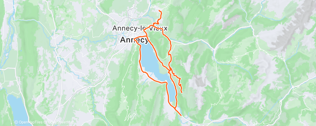 Map of the activity, Technique descente et sprints