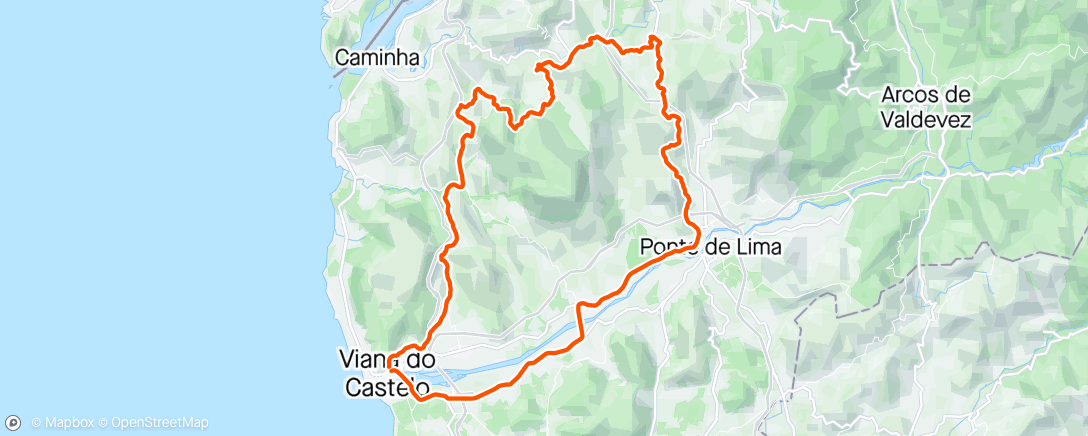 Map of the activity, Mediofondo Viana